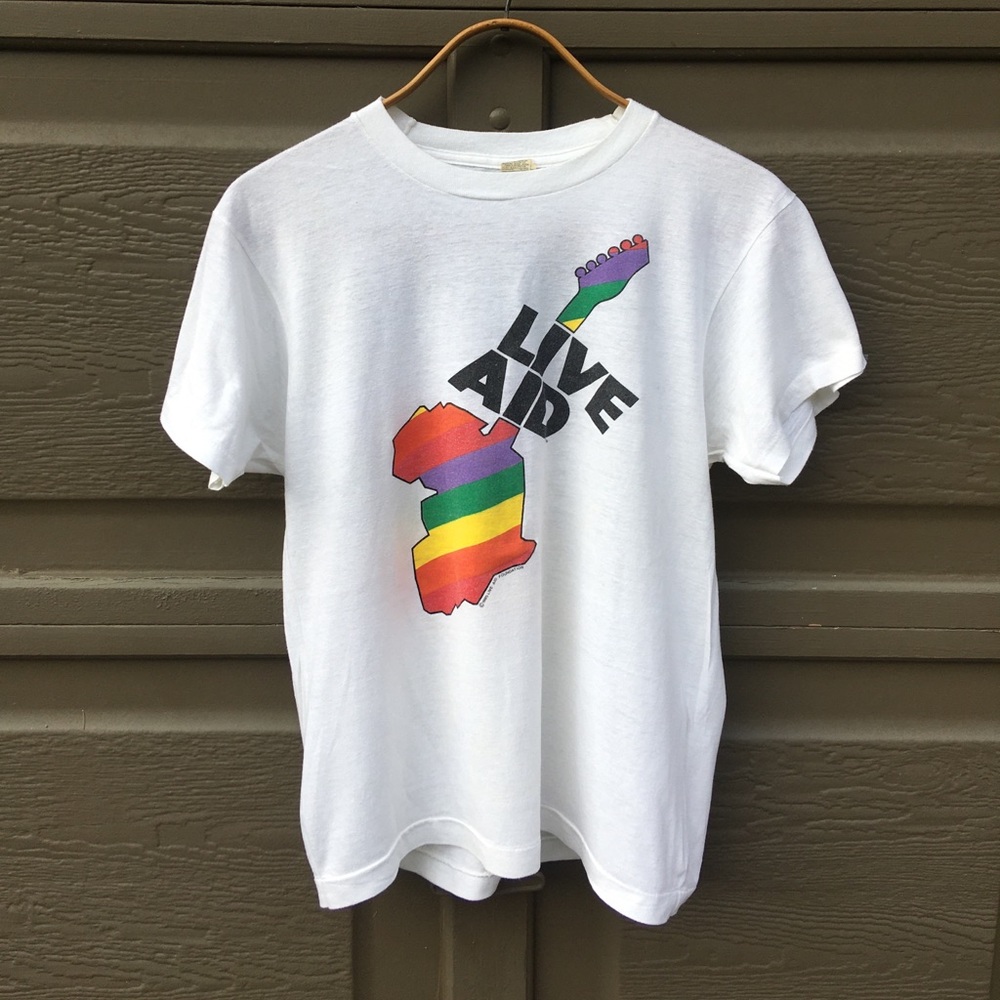 vintage live aid concert t-shirt